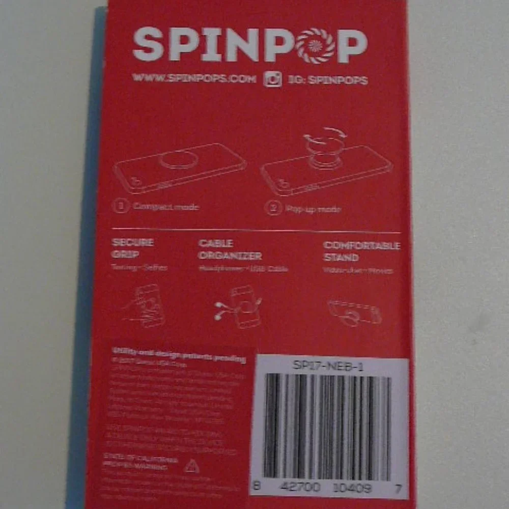 Spinpop Universal Phone Holder - Abstract Design-orange, purple, yellow-New Pkg